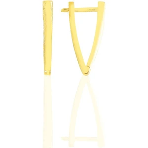 Söğütlü Silver Gümüş Altın Yaldızlı 18 mm Özel Tasarım Üçgen Küpe