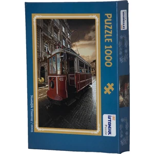 Istanbul Puzzle Nostaljik Karlı Tramvay 1000 Parça Puzzle Yapboz