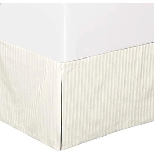 Beyaz Çizgili Pamuk Saten Baza Eteği