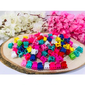 Saç Tokası 100adet Mini Renkli Mandal Saç Tokası Küçük Kıskaç Toka Çocuk Saç Tokası