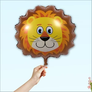 Süsle Bebek ve Parti Safari Sevimli Hayvanlar Folyo Balon, 45 cm - Aslan