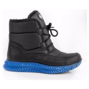 Siyah Mavi Taban Kar Botu Bağcıklı