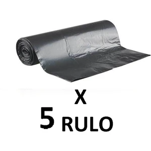 Zengin Çarşım Standart Büyük Boy ( 65X80 cm ) Siyah Çöp Poşeti 5 Rulo 10*5=50 Adet
