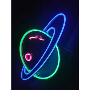 Satürn Neon Tabela Neon LED Dekoratif Duvar Aydınlatması Neon Duvar Dekorasyonu