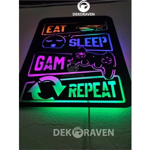 Eat Sleep Game Repeat Gamer Tablo