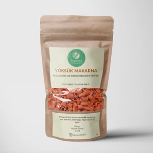 Glutensiz Bakliyat Unlu Kırmızı Mercimek Unlu Yüksük Makarna (200 gr)