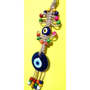 Renkli Boncuklu Dekoratif Nazar Boncuğu Duvar Bahçe Balkon Süsü 29 cm