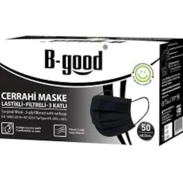 B-good BGood Siyah Cerrahi Maske Filtreli