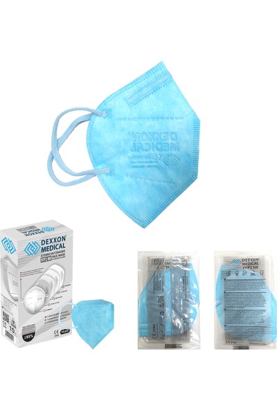 Dexxon Medical Maske Ffp2 Elastik Kulaklı Açık Mavi-5 Adet