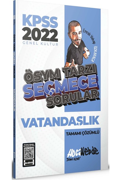 Hocawebte Yayınları 2022 KPSS Vatandaşlık Ösym Tarzı Seçmece Sorular Tamamı Çözümlü Soru Bankası
