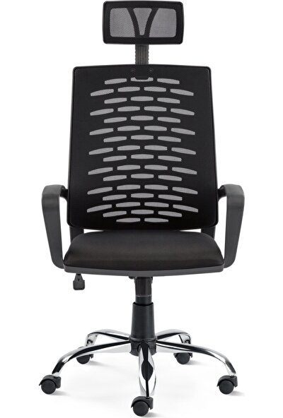 Arji Ev ve Ofis Çalışma Sandalyesi Bilgisayar Koltuğu - Siyah