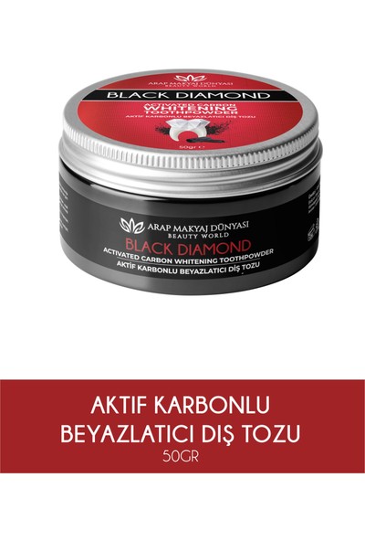 Arap Makyaj Dünyası Aktif Karbon Diş Beyazlatma Tozu 50 Gr