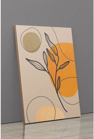 Gift Pack Tropikal Soyut Yapraklar Modern Minimal Kanvas Tablosu 3'lü Canvas Tablo Seti