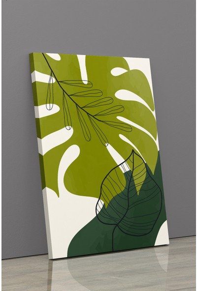 Gift Pack Tropikal Soyut Modern Minimal Kanvas Tablosu 3'lü Canvas Tablo Seti