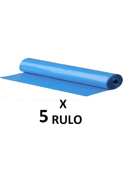 Coverest Standart Jumbo Boy 80x110 cm Mavi Çöp Poşeti 5 Rulo 10 x 5