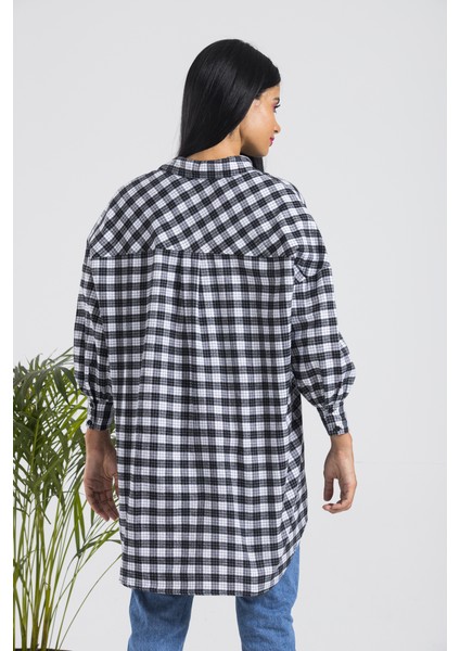 Siyah Kareli Oduncu Oversize Gömlek indirimleri