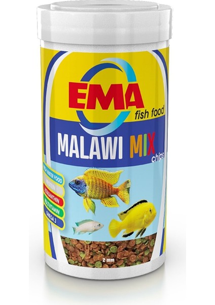 Malawi Mix Cips Ciklet Balığı Yemi 250 ml
