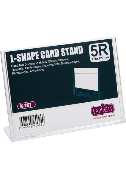 K-167 Masaüstü Reklam Panosu Yatay 5 'li