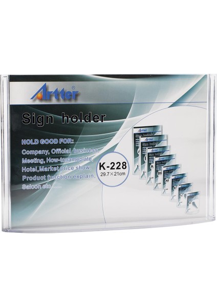 K-228 Masaüstü Reklam Panosu Yatay 3'lü