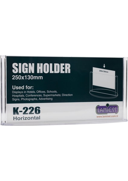 K-227 Masaüstü Reklam Panosu Yatay 3 'lü