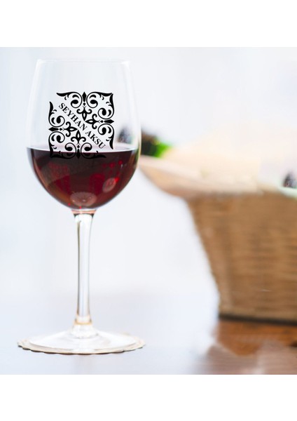 Kişiye Özel Isimli Renkli Baskılı Şarap Kadehi - 10 fiyatları