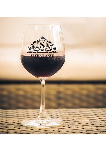 Kişiye Özel Isimli Renkli Baskılı Şarap Kadehi - 12 modelleri