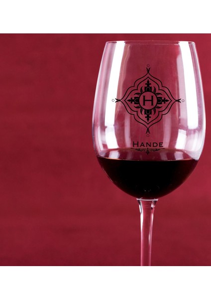 Kişiye Özel Isimli Renkli Baskılı Şarap Kadehi - 26