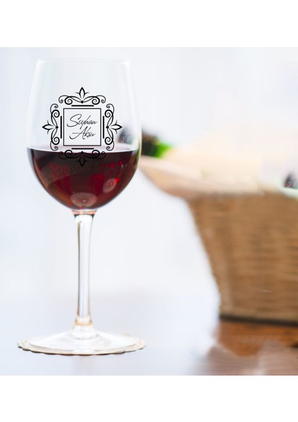 Kişiye Özel Isimli Renkli Baskılı Şarap Kadehi - 1 fiyatları