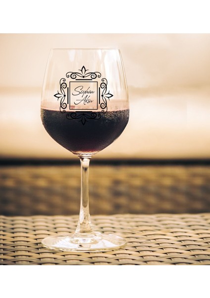 Kişiye Özel Isimli Renkli Baskılı Şarap Kadehi - 1 modelleri