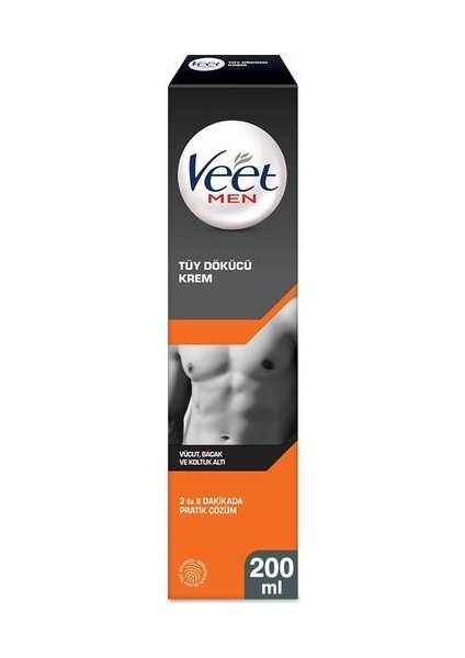 Veet Men 200ml + Özel Bölgeler İçin Tüy Dökücü Krem Seti 100&50 ml