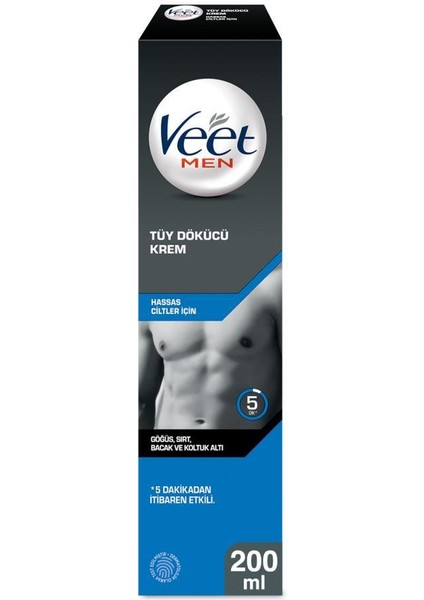 Veet Men Hassas 200ml + Özel Bölgeler İçin Tüy Dökücü Krem Seti 100&50 ml