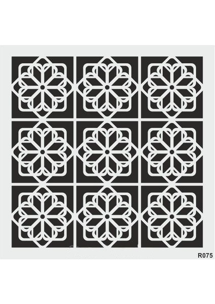 Ardışık Desen Stencil Şablon 30X30 R-075