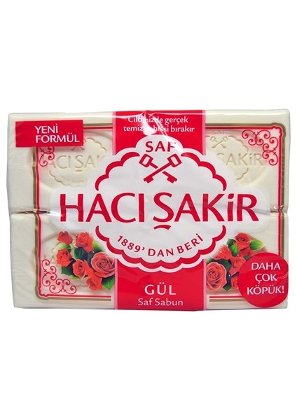 Hacı Şakir Beyaz Sabun Gül 4X150 gr