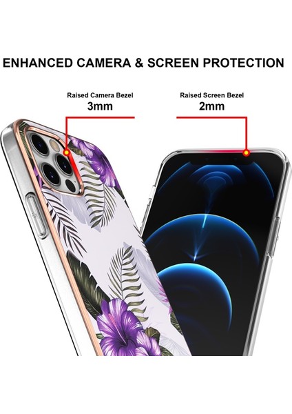 Apple iPhone 12 Için Galvanik Imd Çizilmeye Darbeye Dayanıklı Tpu Telefon Kılıfı (Yurt Dışından) indirimleri