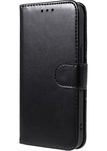 Apple iPhone 13 Pro Için Dayanıklı Manyetik Pu Deri Cüzdan Tasarım Bilek Kayışlı Standlı Kılıf (Yurt Dışından)