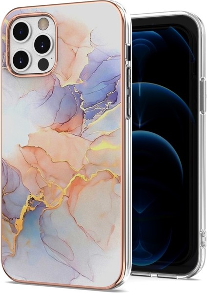 Apple iPhone 12 Için Galvanik Imd Çizilmeye Darbeye Dayanıklı Tpu Telefon Kılıfı/mavi (Yurt Dışından)