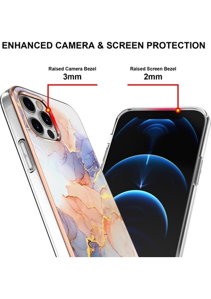 Apple iPhone 12 Için Galvanik Imd Çizilmeye Darbeye Dayanıklı Tpu Telefon Kılıfı/mavi (Yurt Dışından) indirimleri