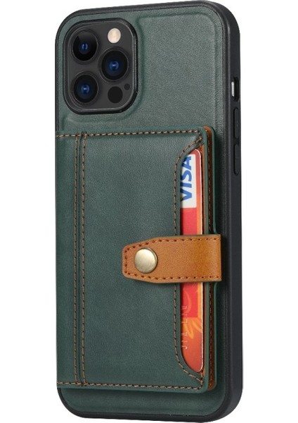 Apple iPhone 13 Pro Max 6.7 Inç Uyumlu Kart Yuvalı Sert Pc + Tpu Telefon Kılıfı (Yurt Dışından)