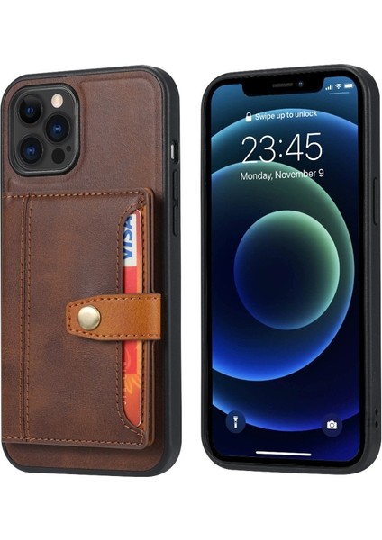 Apple iPhone 13 Pro Max 6.7 Inç Uyumlu Kart Yuvalı Sert Pc + Tpu Telefon Kılıfı (Yurt Dışından)