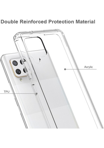 Çizilmeye Dayanıklı Sert Akrilik + Yumuşak Tpu Kenar Hibrid Telefon Kılıfı - Samsung Galaxy A42 5g (Yurt Dışından) modelleri