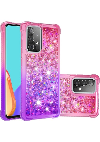 Çizilmeye Dayanıklı Degrade Renkli Parıltılı Tpu Telefon Kılıfı - Samsung Galaxy A52 4g / 5g / A52S 5g (Yurt Dışından)