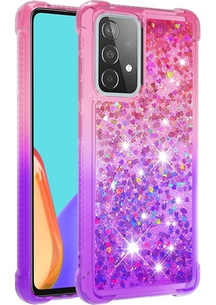 Çizilmeye Dayanıklı Degrade Renkli Parıltılı Tpu Telefon Kılıfı - Samsung Galaxy A52 4g / 5g / A52S 5g (Yurt Dışından) modelleri