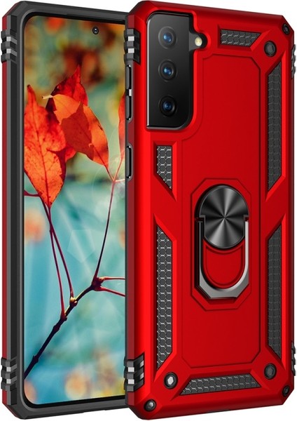 Pc + Tpu + Metal Tutma Halkalı Telefon Kılıfı - Samsung Galaxy S21 Fe (Yurt Dışından) modelleri