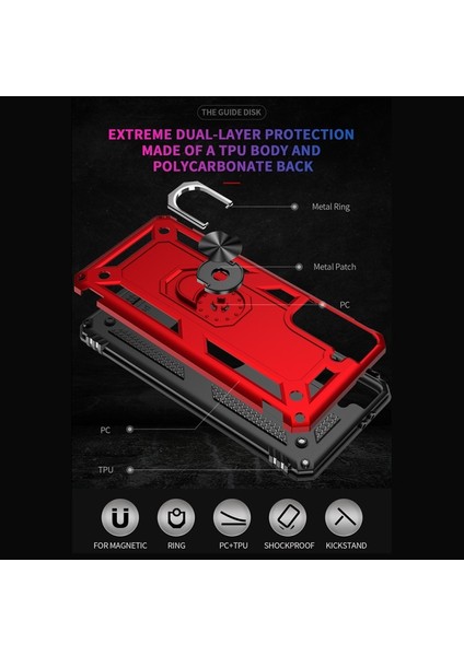 Pc + Tpu + Metal Tutma Halkalı Telefon Kılıfı - Samsung Galaxy S21 Fe (Yurt Dışından) indirimleri