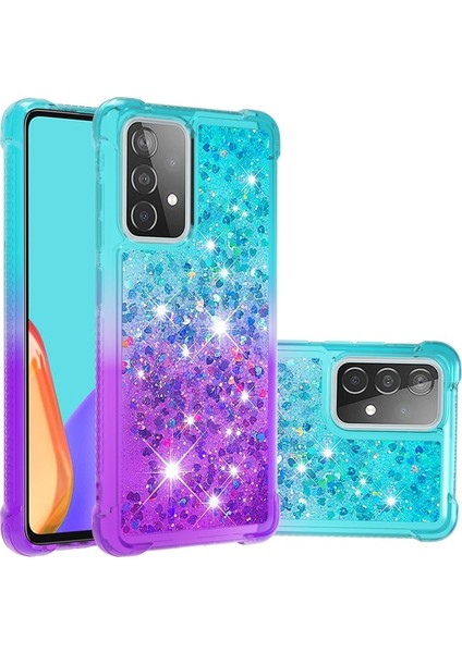 Çizilmeye Dayanıklı Degrade Renkli Parıltılı Tpu Telefon Kılıfı - Samsung Galaxy A52 4g / 5g / A52S 5g (Yurt Dışından)