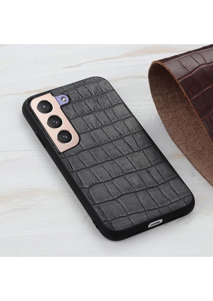 Deri Kaplama Pc + Tpu Samsung Galaxy S22 5g Için Telefon Kılıfı (Yurt Dışından) modelleri