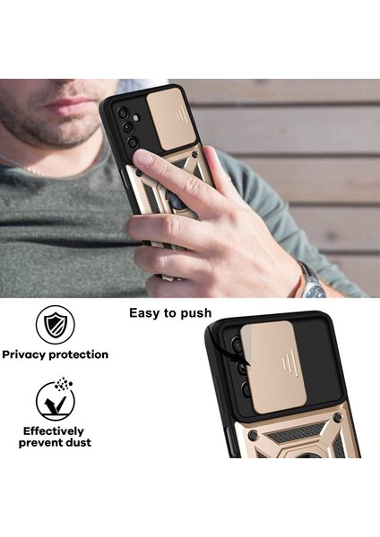 Çizilmeye Dayanıklı Iz Tutmaz Destek Halkalı Kamera Korumalı Pc + Tpu Hibrid Koruyucu Telefon Kılıfı - Samsung Galaxy A13 5g (Yurt Dışından) indirimleri