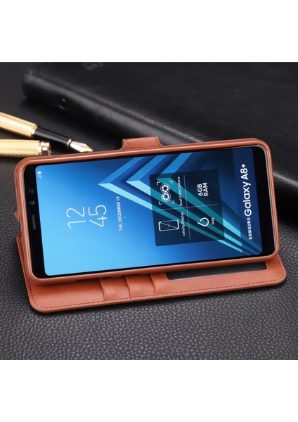 Samsung Galaxy A8 Için Kart Yuvalı Deri Telefon Kılıfı (Yurt Dışından) fiyatları