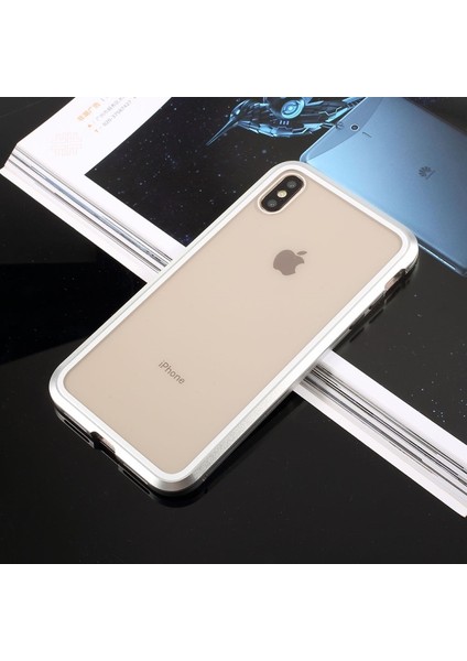 Apple iPhone Xs / x 5.8 Inç Uyumlu Temperli Cam + Metal Çerçeve Telefon Kılıfı (Yurt Dışından)