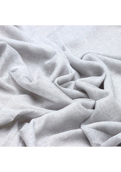 Naturel Keten Açık Gri Renk Kalın Doku1/3 Pileli Tül Perde Kırışmaz Yeni Sezon fırsatları